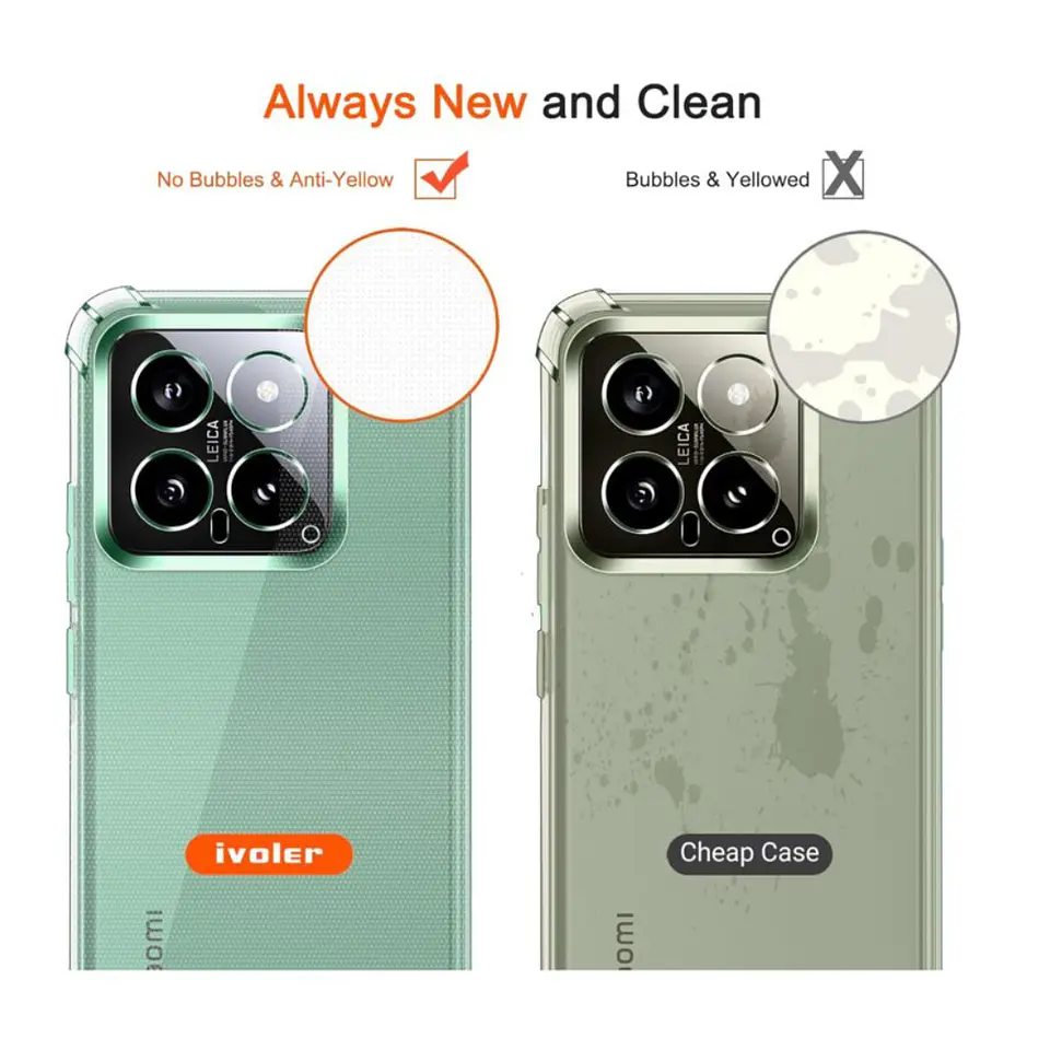 Carcasa Transparente Reforzado Para Xiaomi 14  7