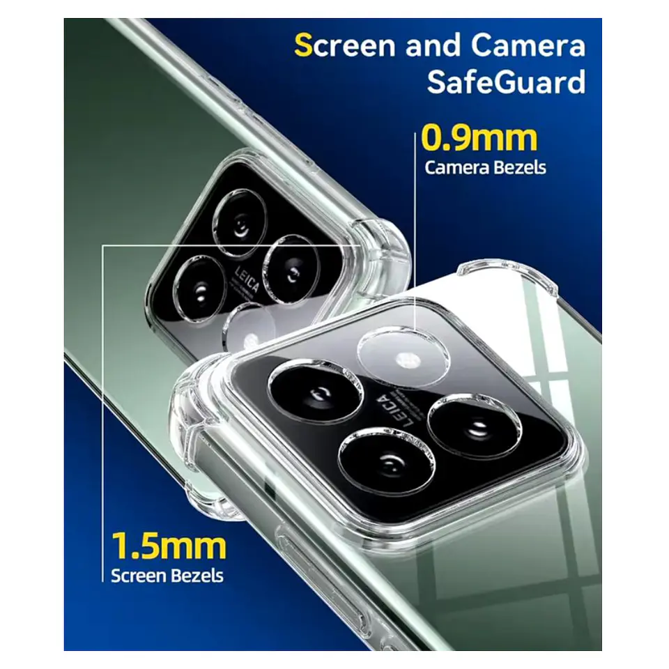 Carcasa Transparente Reforzado Para Xiaomi 14 Pro 4