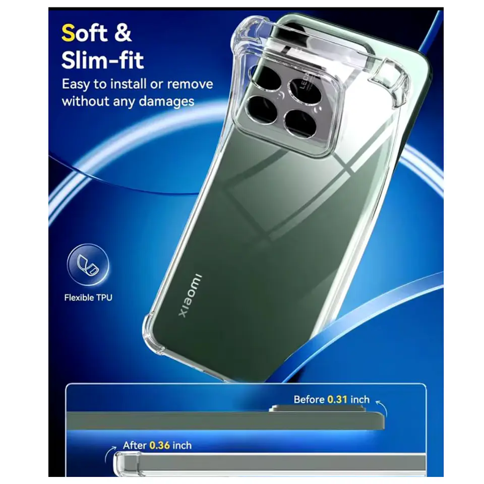 Carcasa Transparente Reforzado Para Xiaomi 14 Pro 6