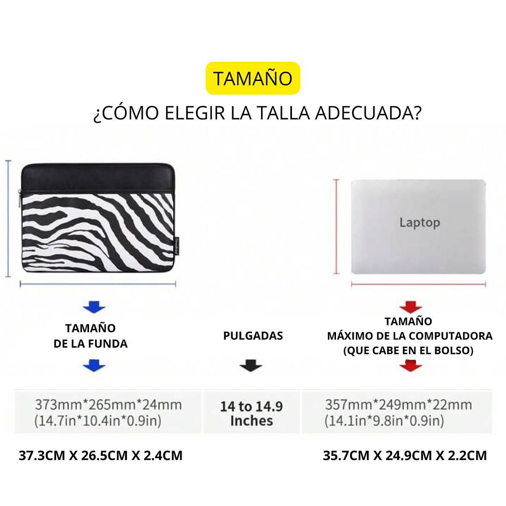 Funda estuche Acolchada para Ordenador de hasta 14.9" Pulgadas 