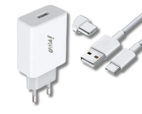 Cargador carga rápida 3.0a entrada USB-C