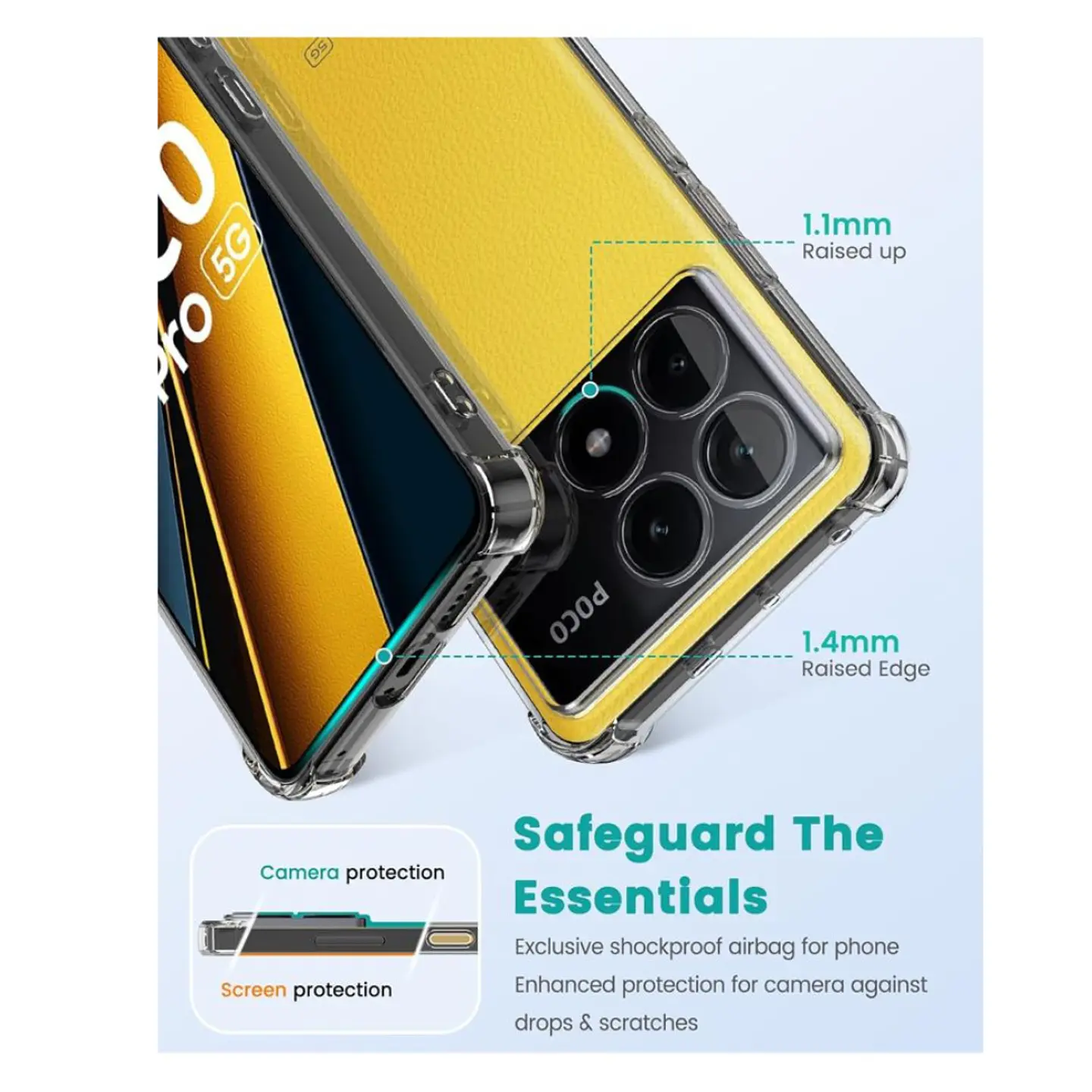 Carcasa Transparente Para Xiaomi Poco X6 Pro 5g 3