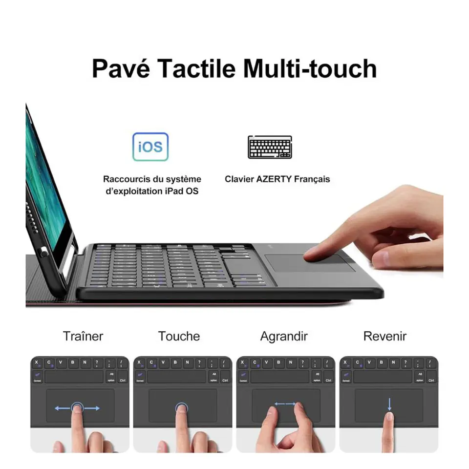 Funda Con Teclado Español Touchpad Para iPad 9.7 8