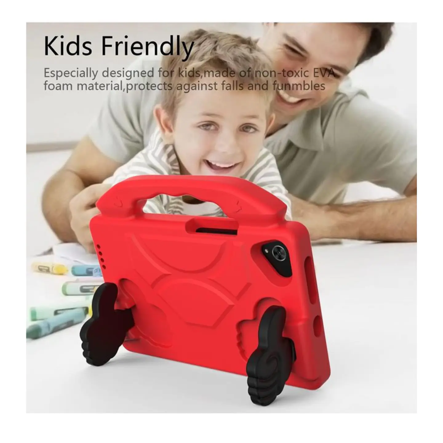 Carcasa Infantil Anti Golpe Goma Eva Para Xiaomi Redmi Pad Se 8.7