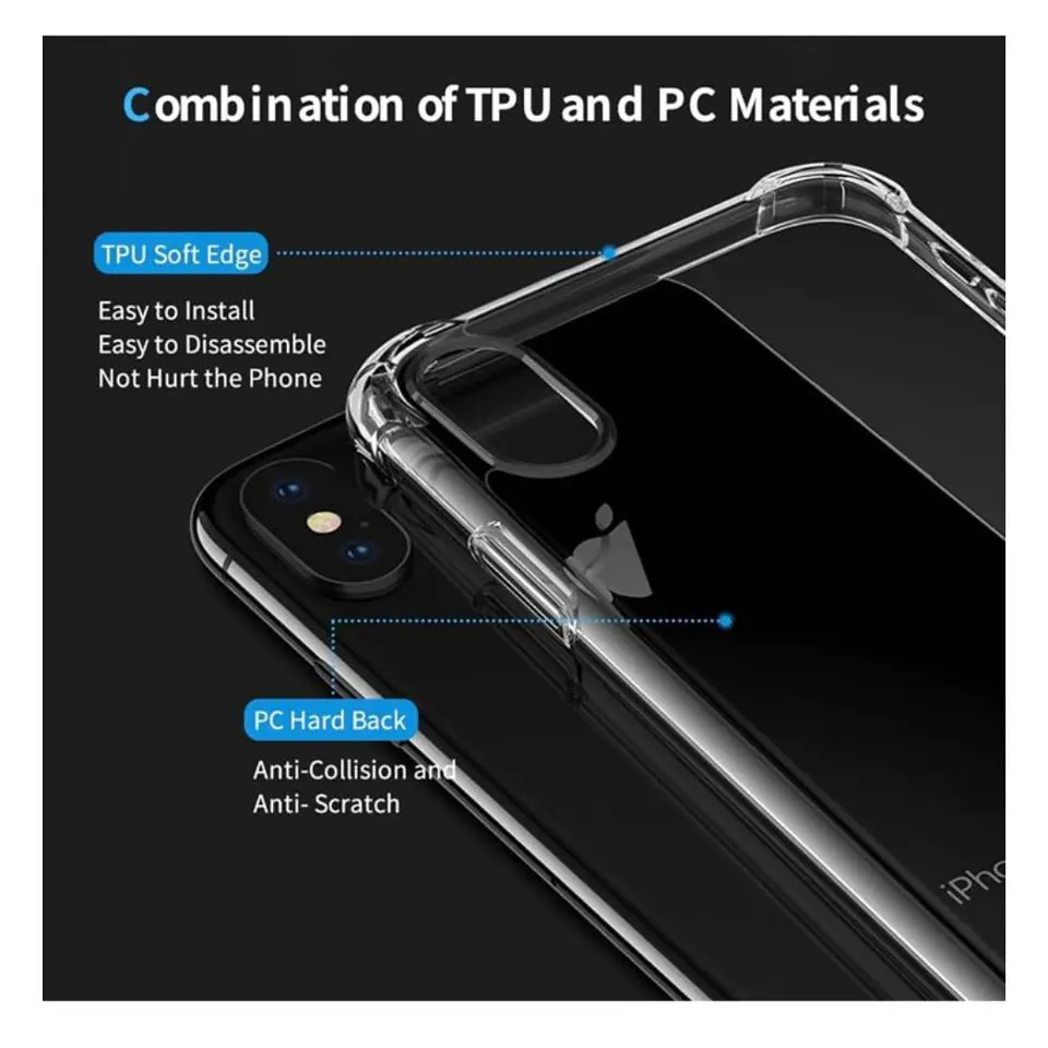Carcasa Transparente Para iPhone X - Xs 4