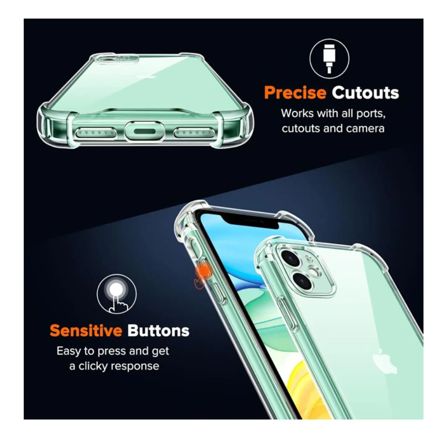 Carcasa Transparente para iPhone 11 4