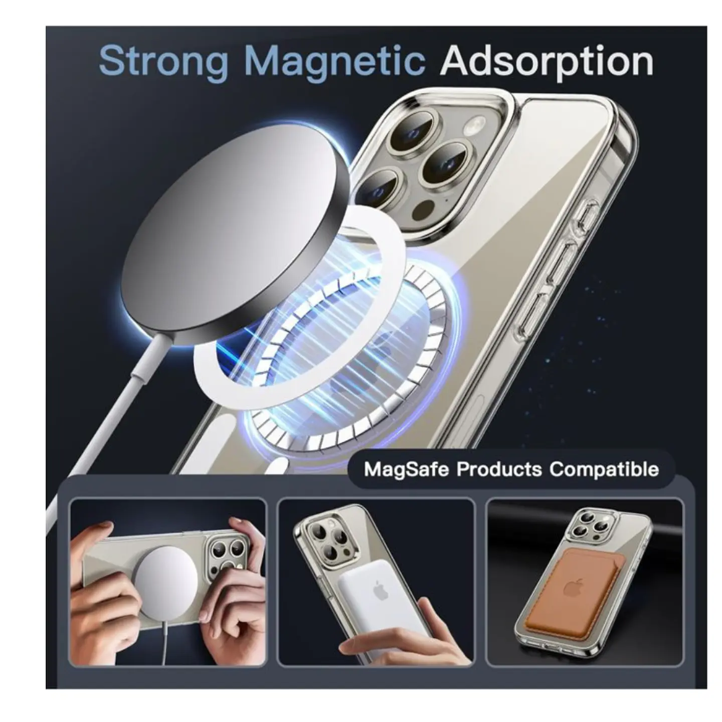 Carcasa Magnética Magsafe Para iPhone 15 Pro Max 6
