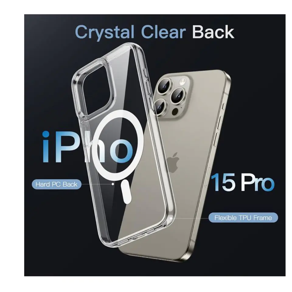 Carcasa Magnética Magsafe Para iPhone 15 Pro 3