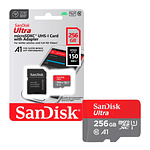 Tarjeta Memoria 256gb Sandisk Micro Sd Clase 10 + Adaptador