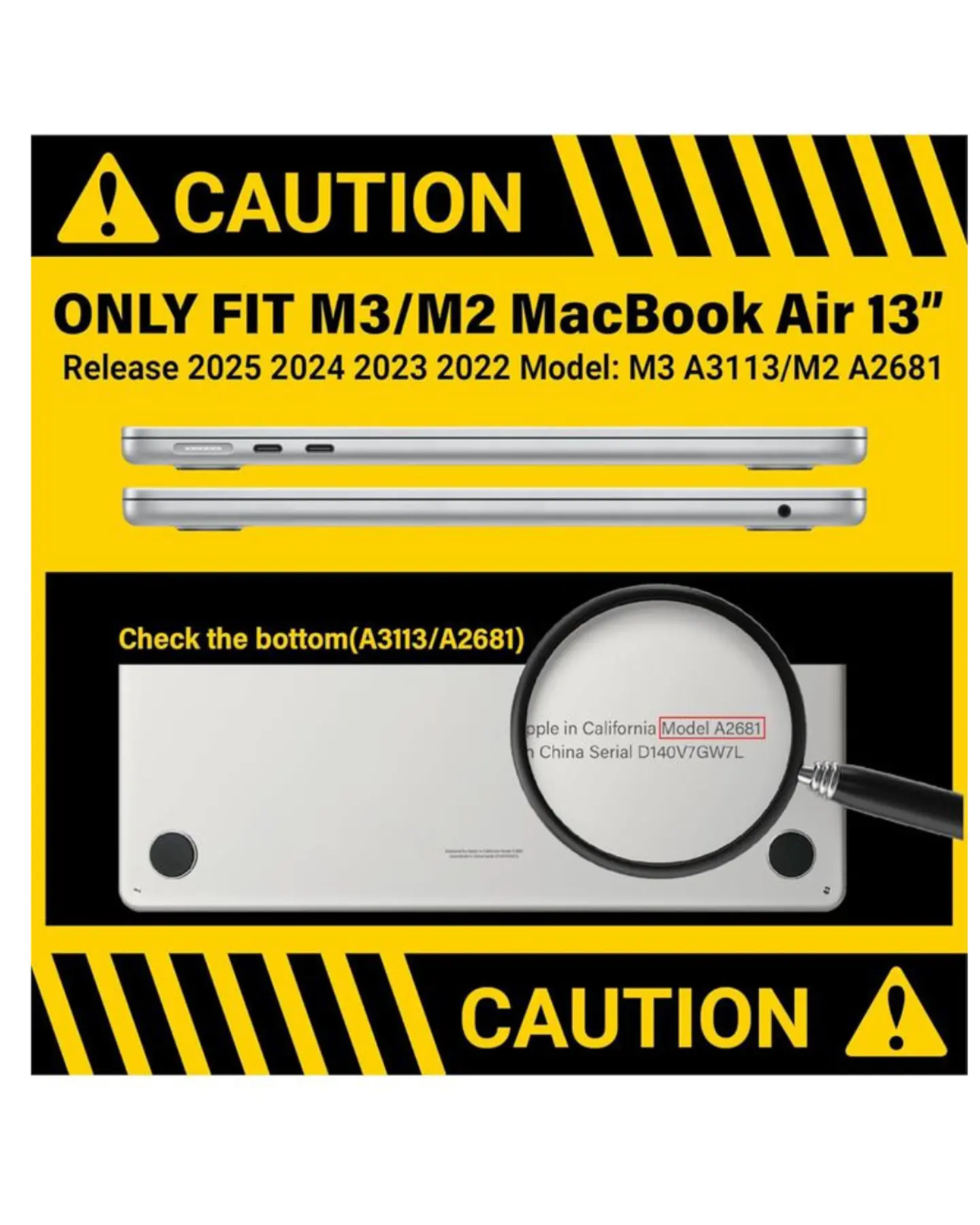 Carcasa Acrílica Protectora Para MacBook Air 13,6 M3  2