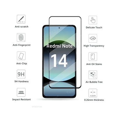  Lámina de Vidrio Completa Para Xiaomi Redmi Note 14 5G