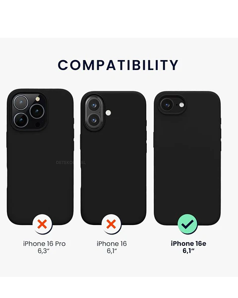 Carcasa silicona color Para iPhone 16e
