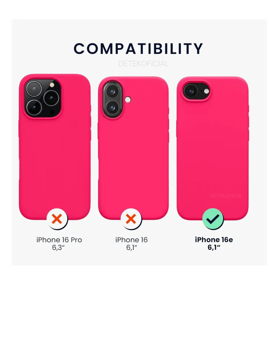 Carcasa silicona color Para iPhone 16e 14