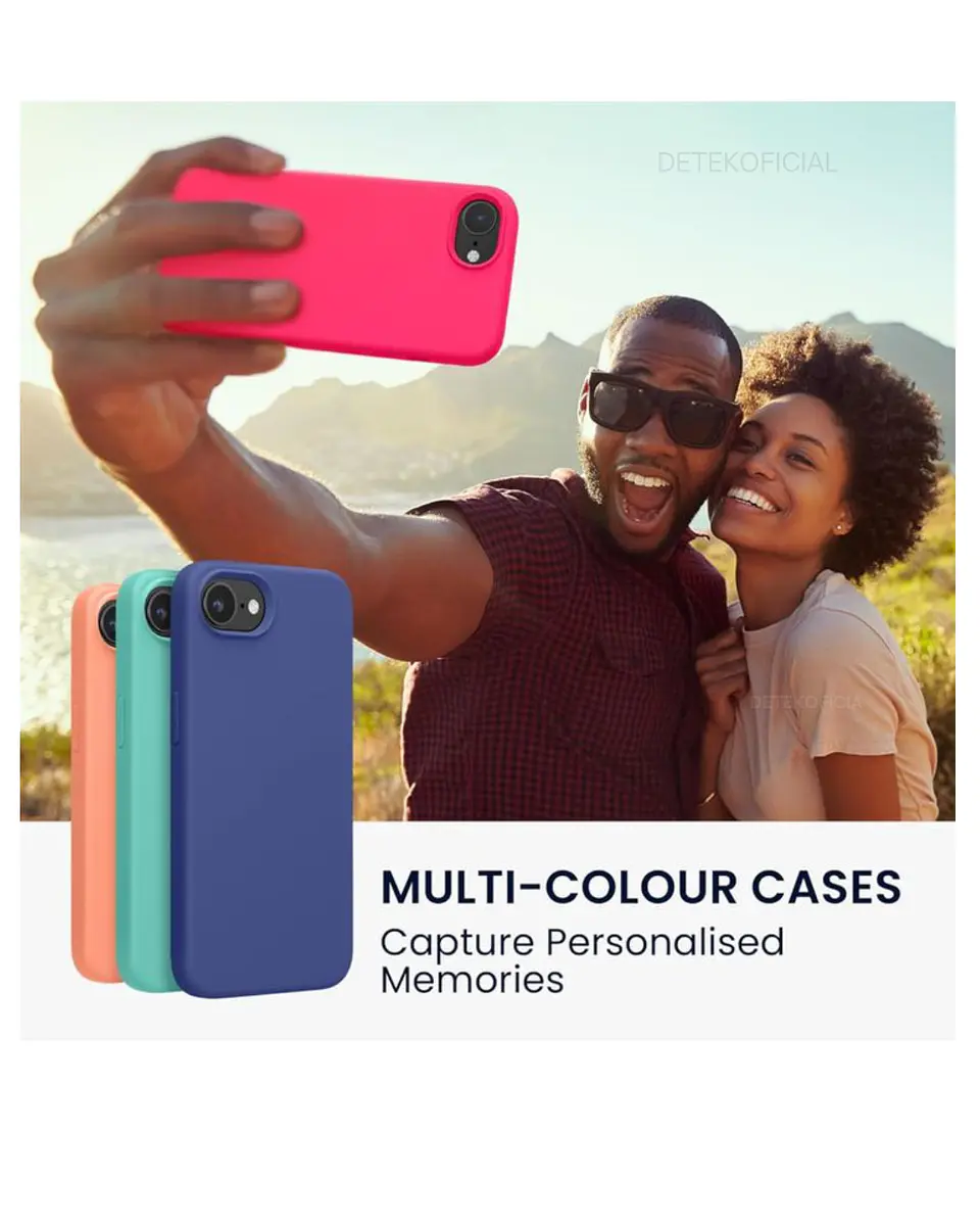 Carcasa silicona color Para iPhone 16e 17