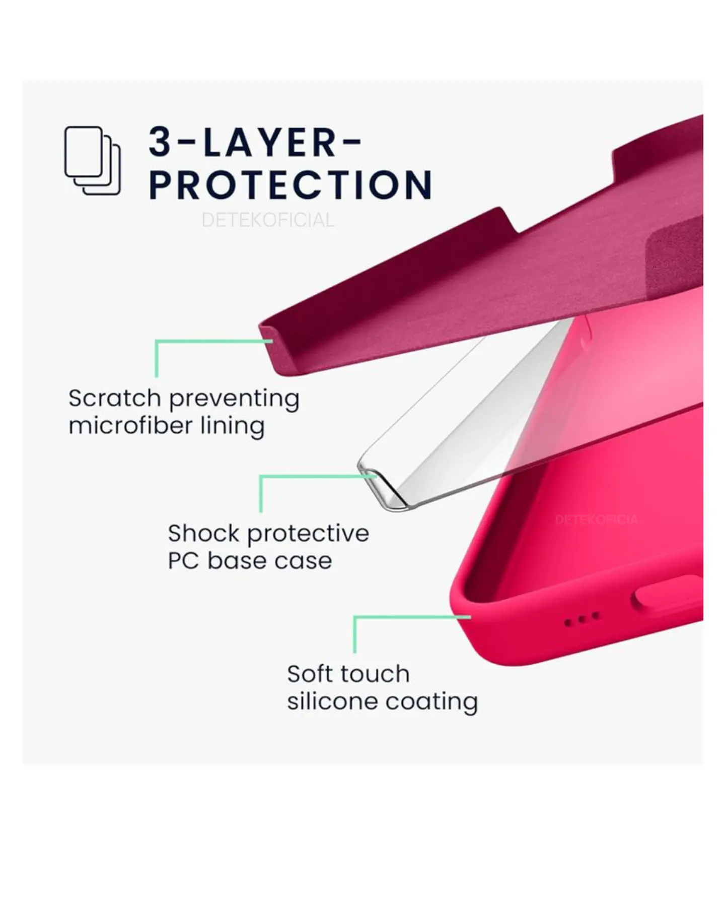 Carcasa silicona color Para iPhone 16e 16