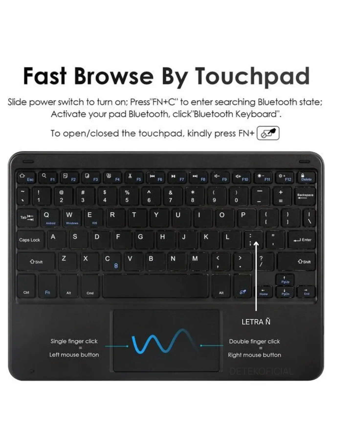 Funda Con Teclado Español Touchpad Para iPad 11 A16 2025  7