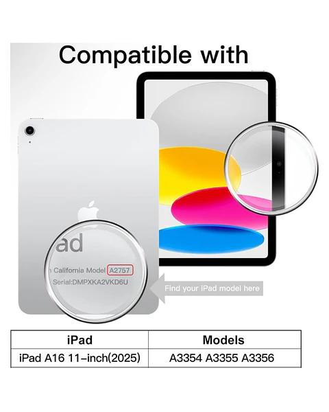 Funda Con Teclado Español Touchpad Para iPad 11 A16 2025 