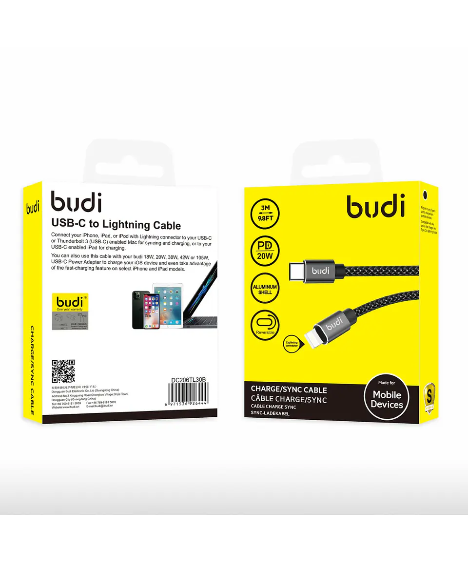 Cable de Carga Rápida 20W (Lightning a USB-C) 3 metros.  1