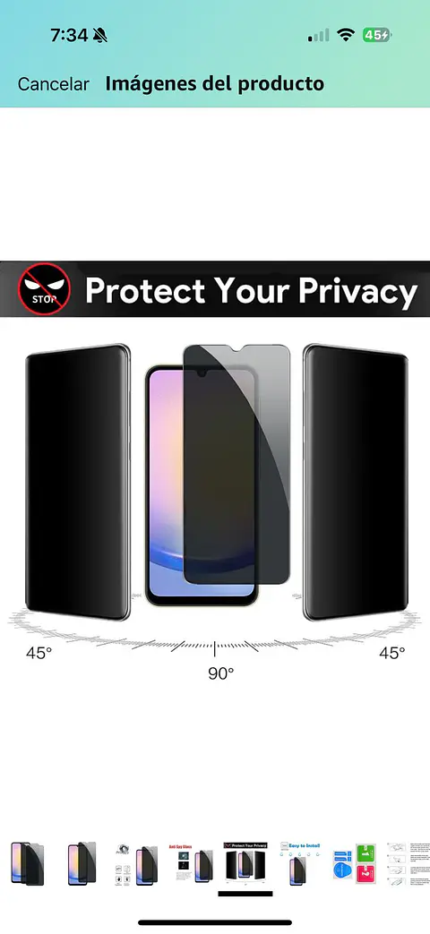 Lámina Completa Anti-Espías Para Samsung A25