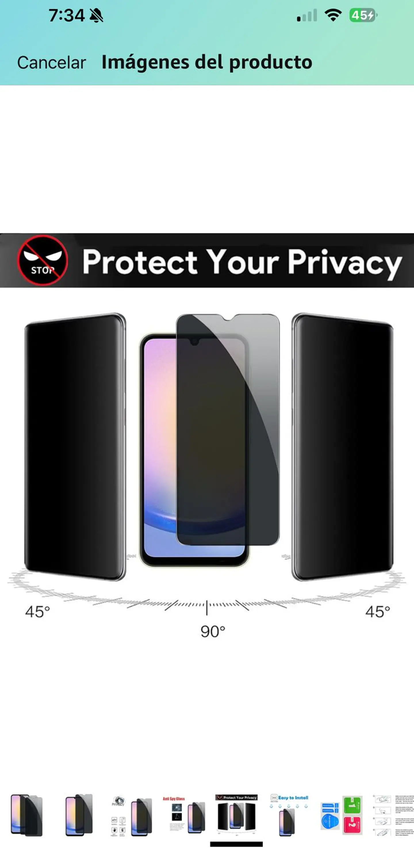 Lámina Completa Anti-Espías Para Samsung A25 2
