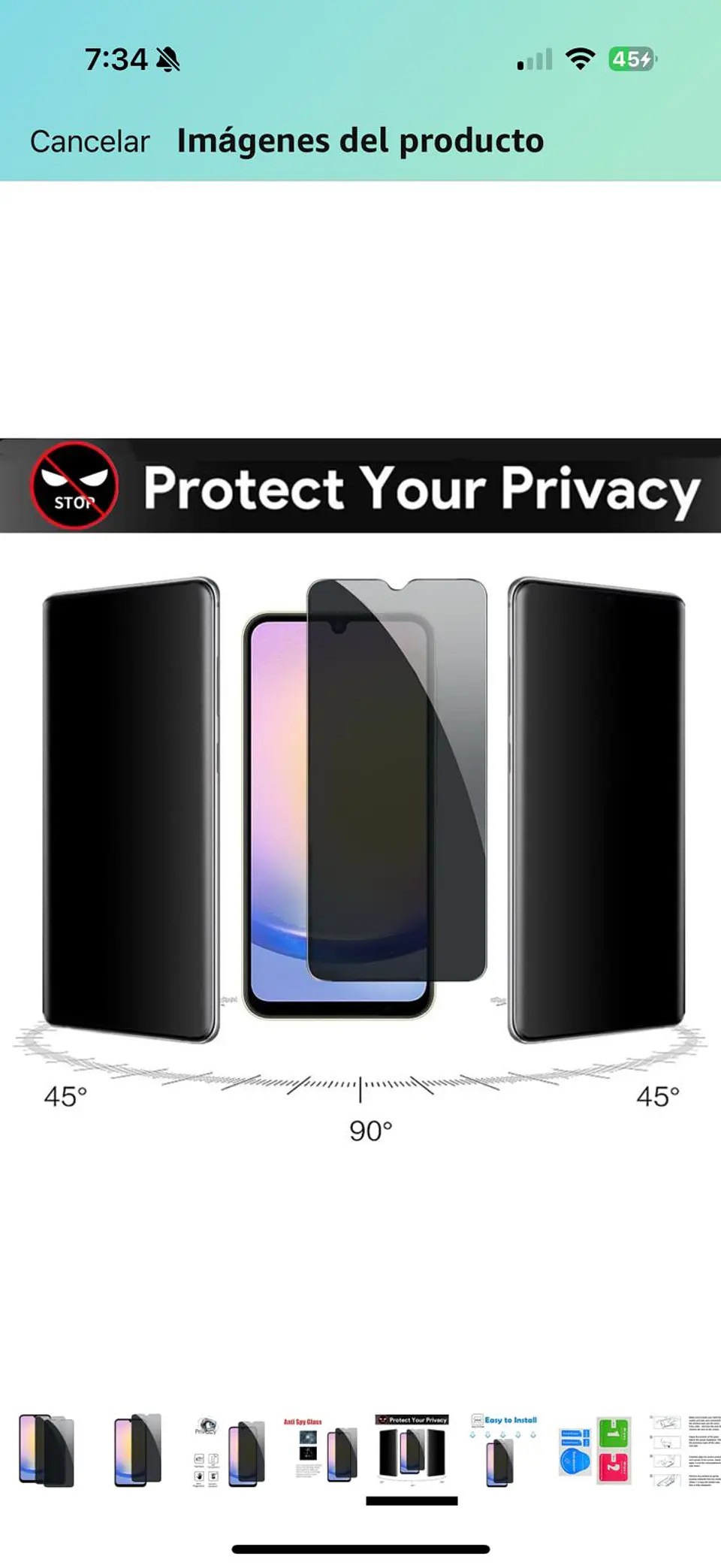 Lámina Completa Anti-Espías Para Samsung A25 2