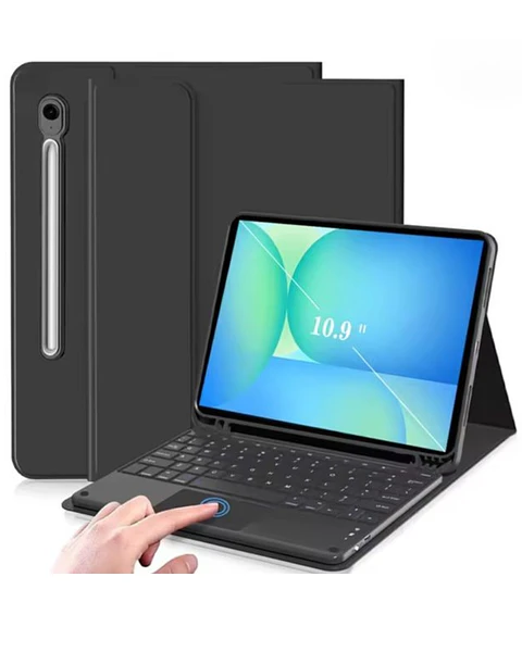 Funda Con Teclado Español Touchpad Para Samsung Galaxy S9 / S9 Fe 10.9"