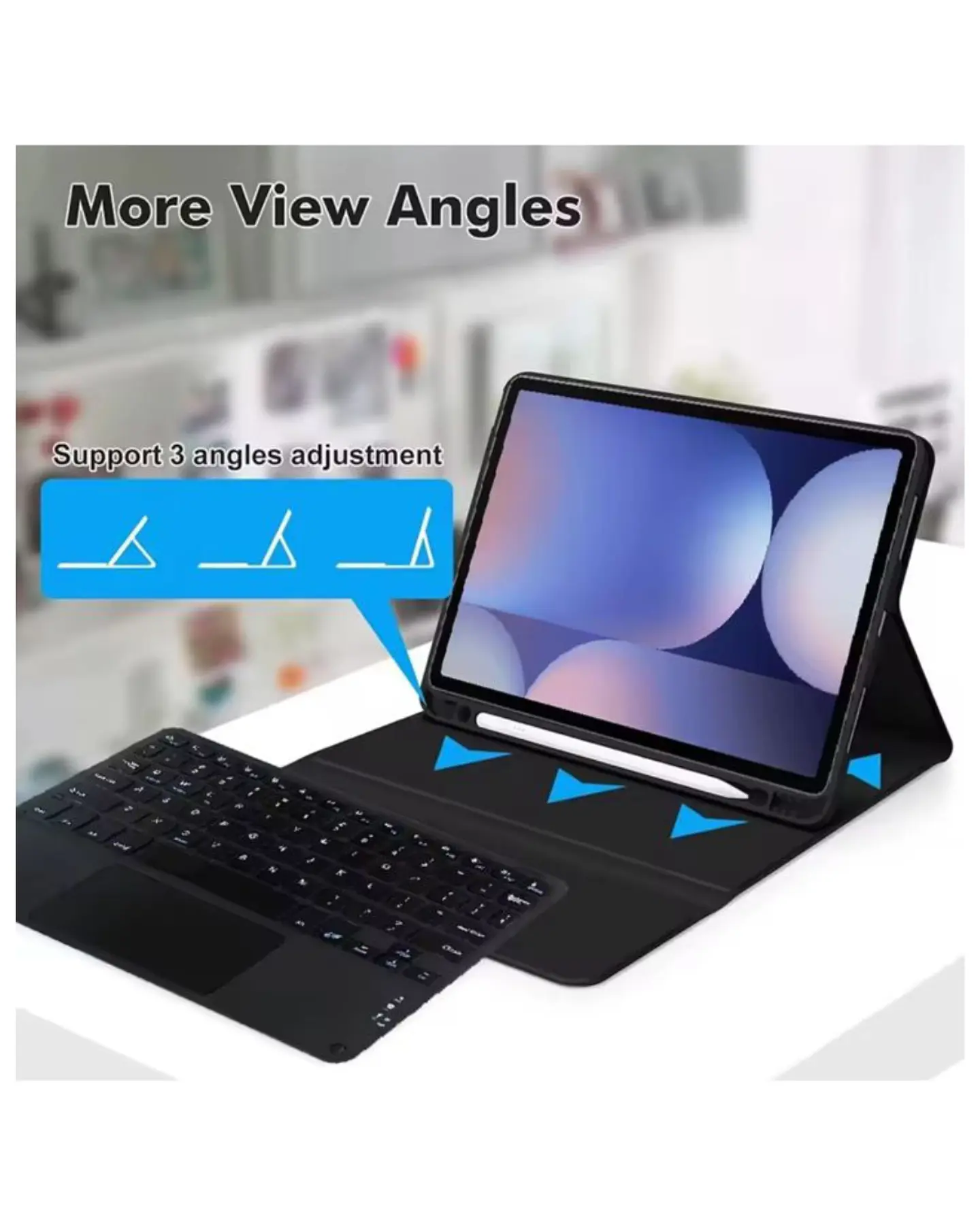 Funda Con Teclado Español Touchpad Para Samsung Galaxy S9 / S9 Fe 10.9