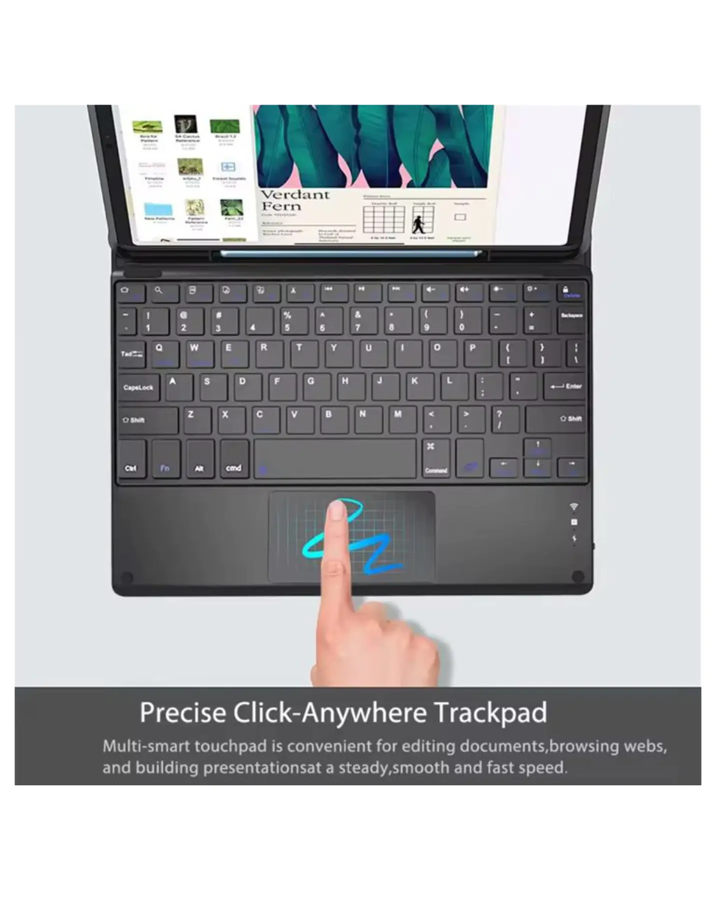 Funda Con Teclado Español Touchpad Para Samsung Galaxy S9 / S9 Fe 10.9