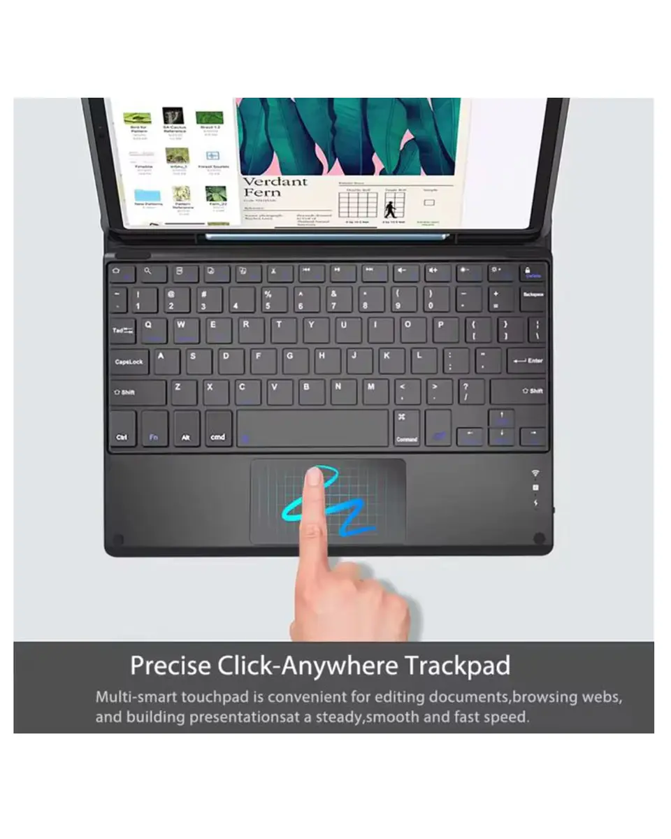 Funda Con Teclado Español Touchpad Para Samsung Galaxy S9 / S9 Fe 10.9