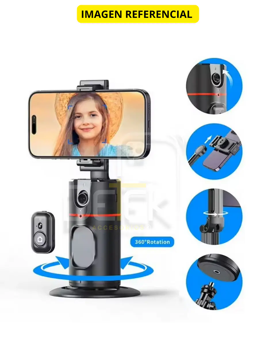 Soporte inteligente 360 Con Seguimiento Facial + Control Remoto  3