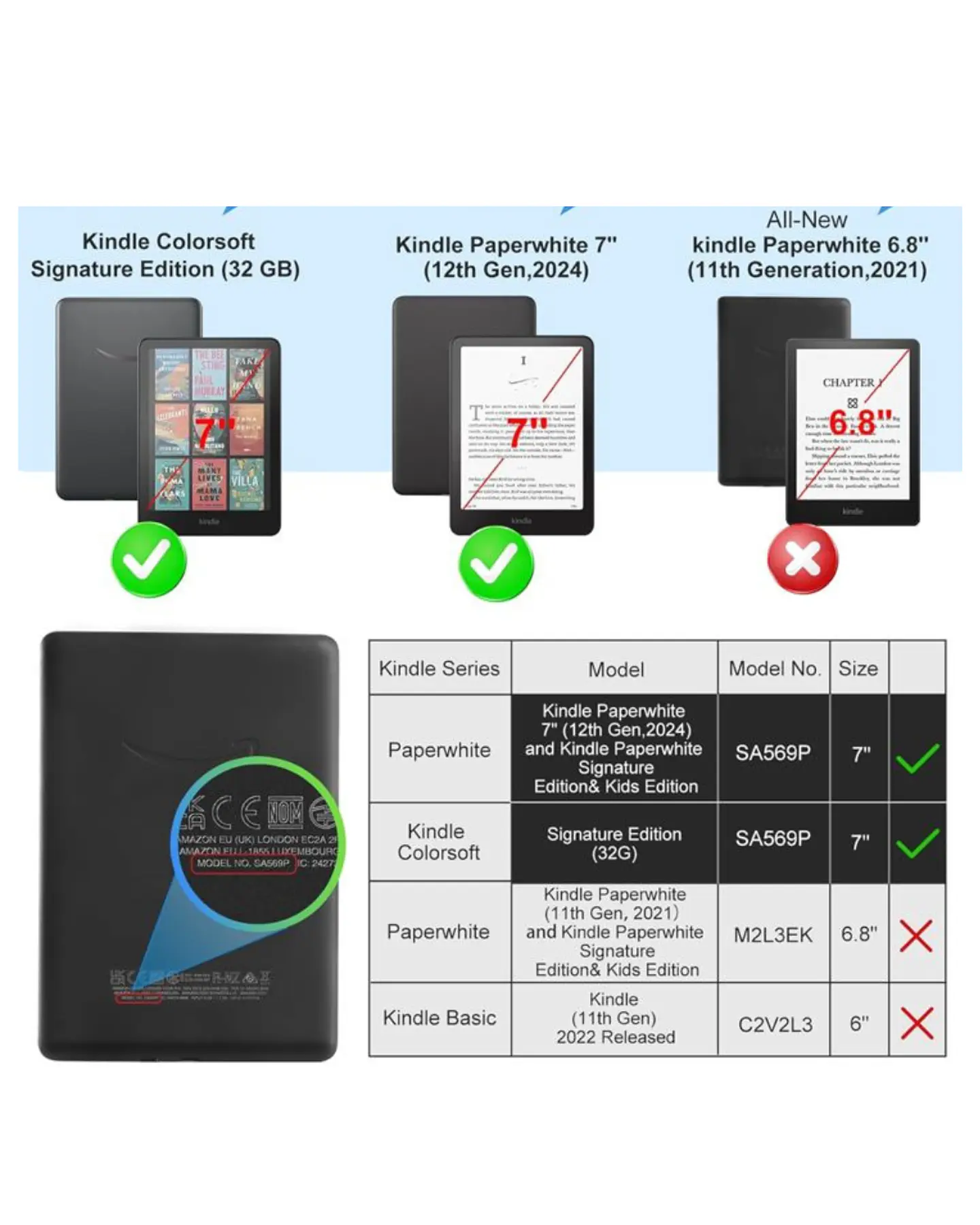 Funda Inteligente Para Kindle Paperwhite 12th Gene 2024 Con Agarre  2