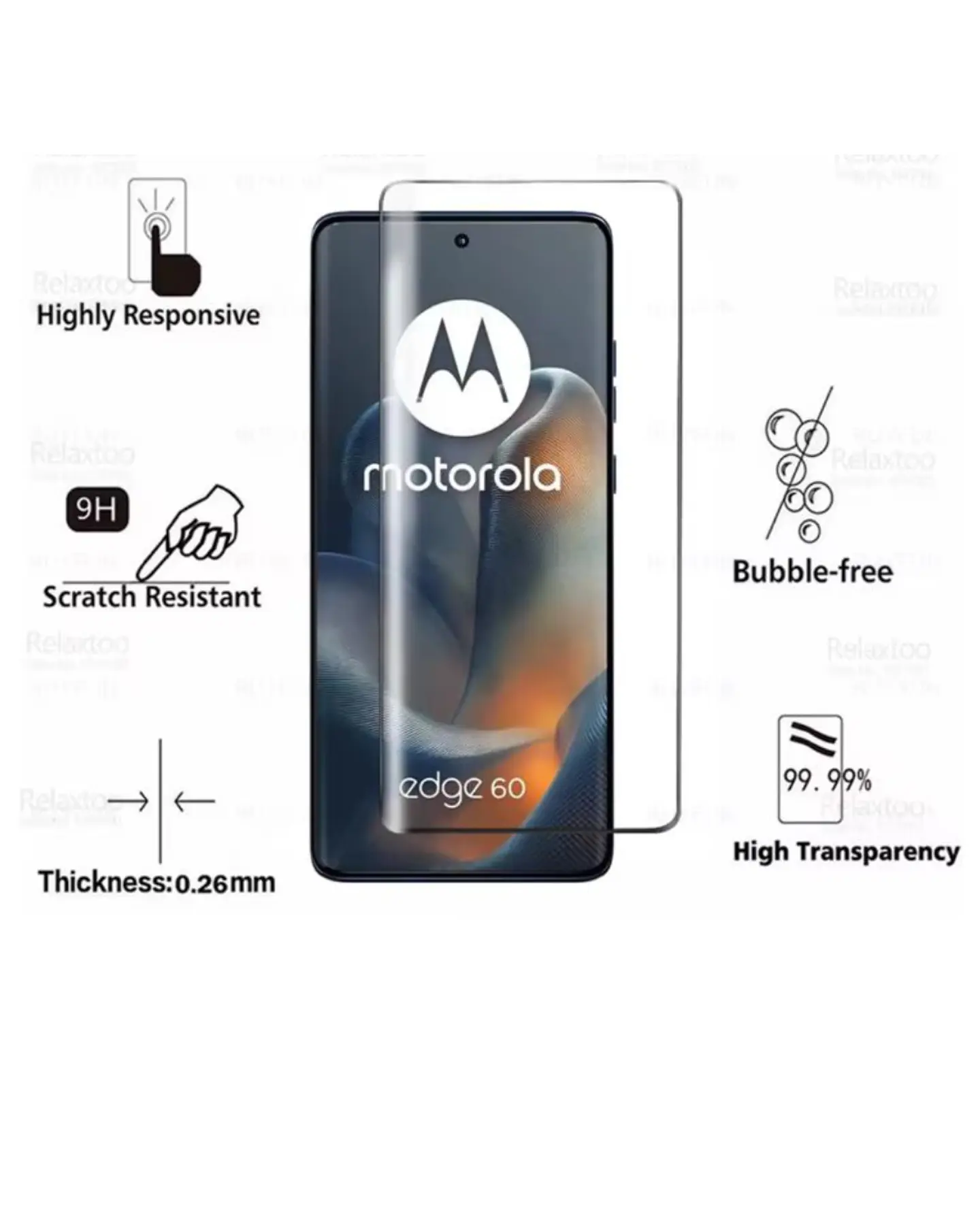 Lámina De Vidrio Completa Para Motorola Edge 60 5G 2