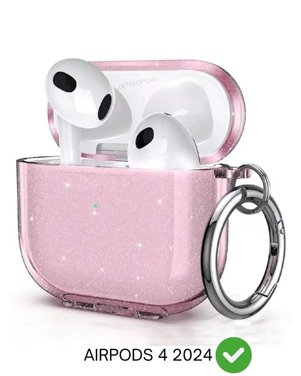 Carcasa Funda Transparente / Brillante Tpu Silicona Para AirPods 4 2024 12