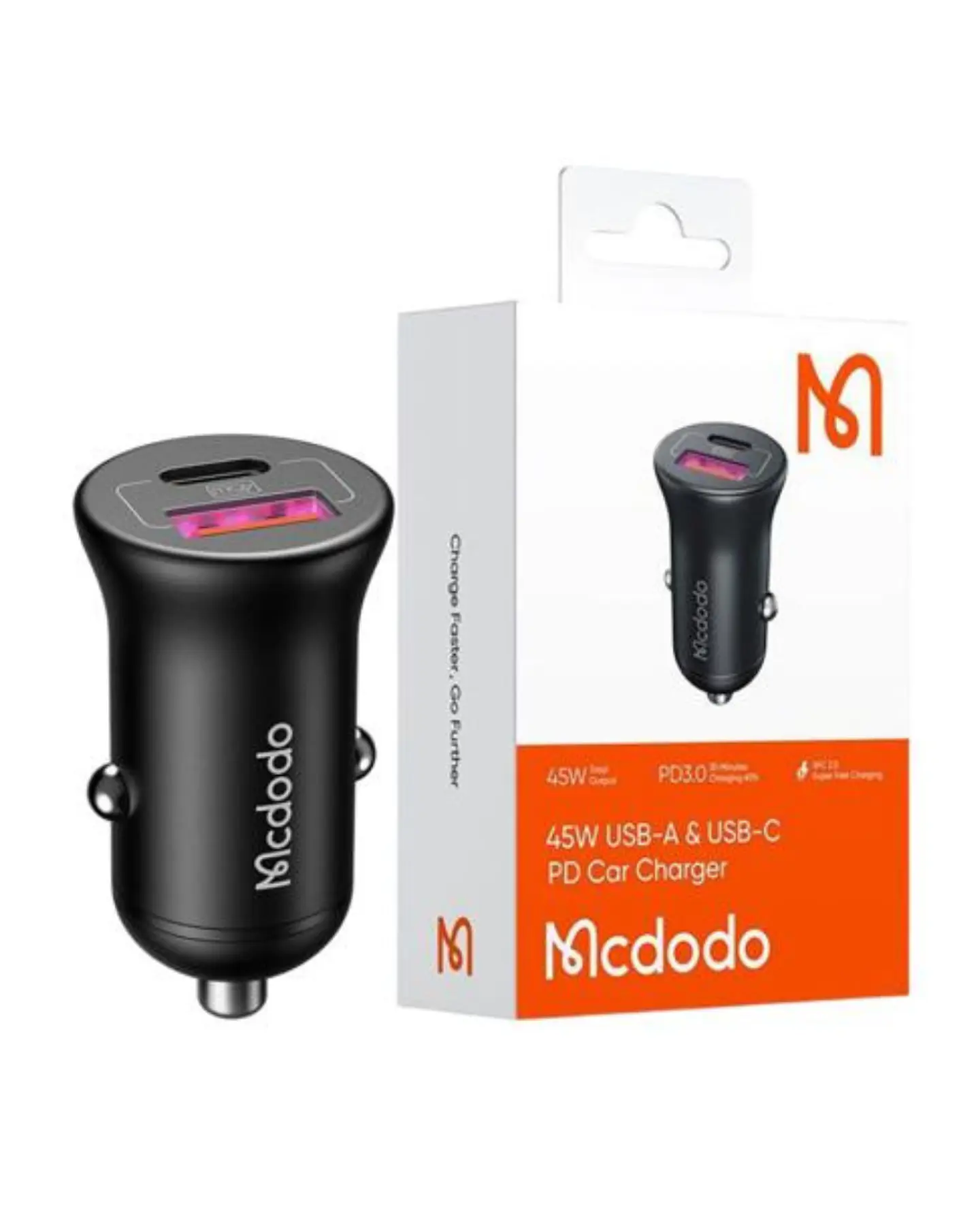 Cargador Auto 45w  2 Puerto USB - Tipo C  1