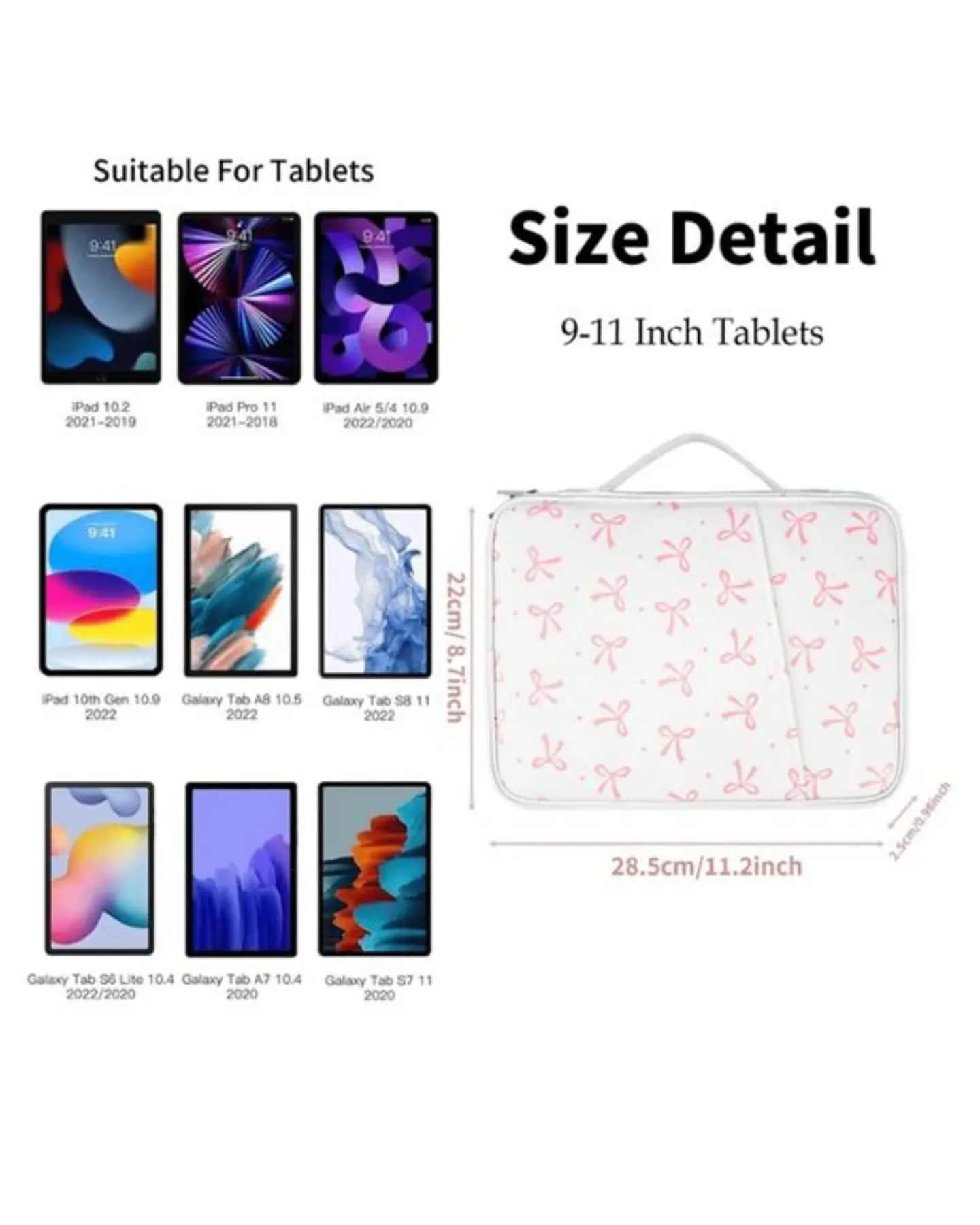 Funda Bolso Acolchada para iPad / Tablet de Hasta 11 Pulgadas  25