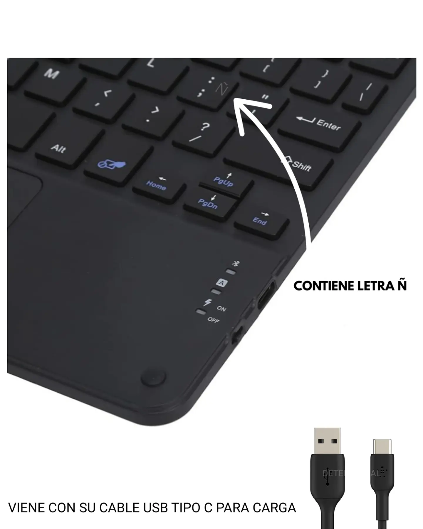 Teclado Bluetooth Con Touchpad (Mouse) 11 pulgadas  4
