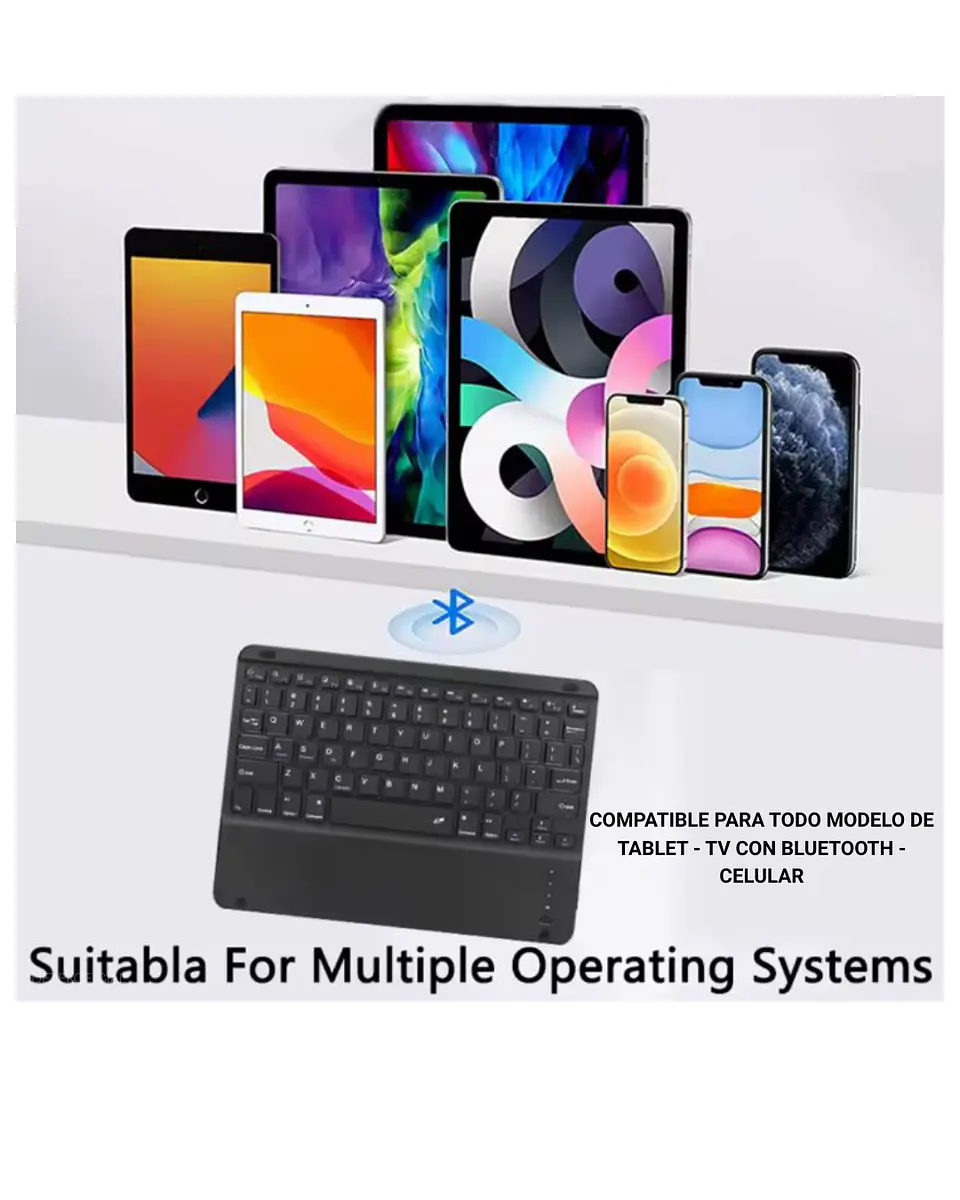Teclado Bluetooth Con Touchpad (Mouse) 11 pulgadas  3