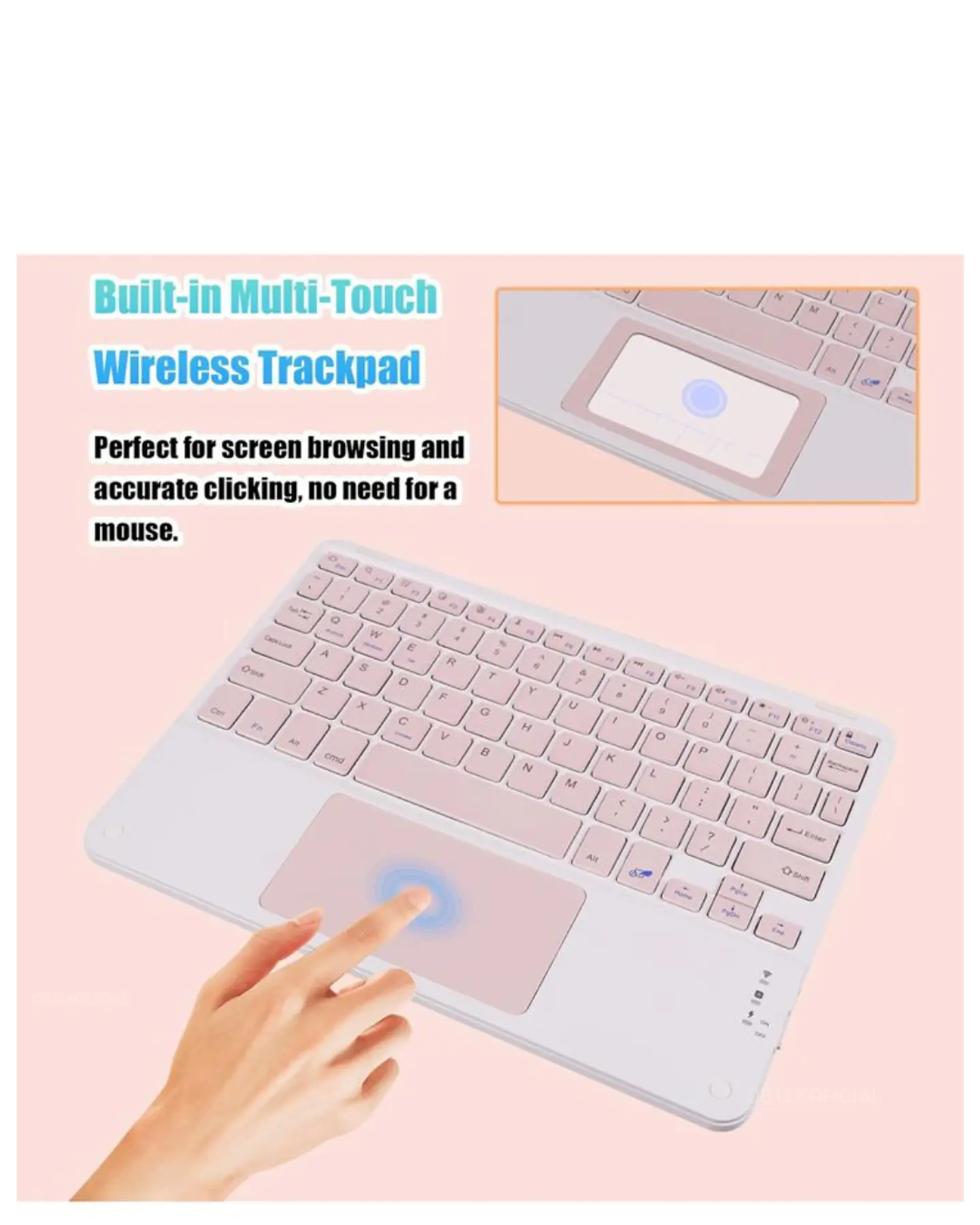 Teclado Bluetooth Con Touchpad (Mouse) 11 pulgadas  12