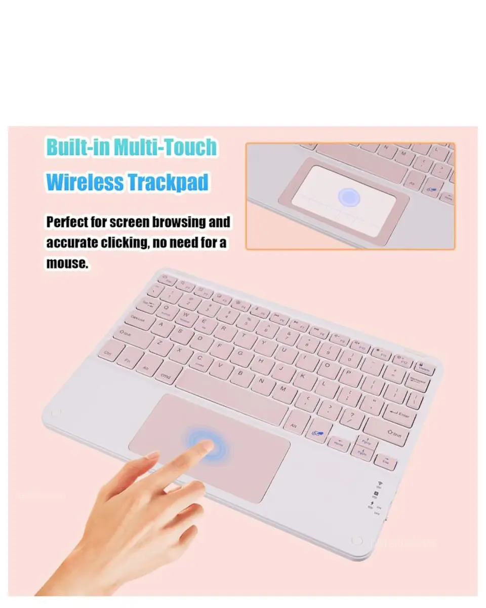 Teclado Bluetooth Con Touchpad (Mouse) 11 pulgadas  12