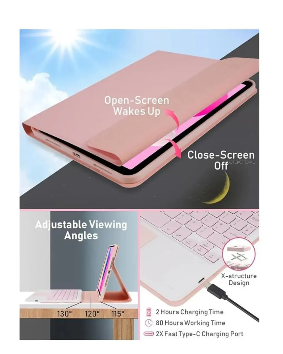 Funda Con Teclado Español Touchpad Para Samsung S10 Fe 10.9 10