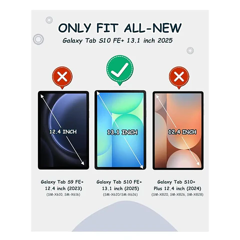 Funda Smart Cover Para Tablet Samsung S10 Fe+ plus de 13.1" 