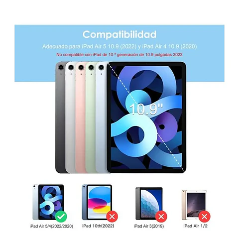 Funda Smart Cover Con Ranura Para iPad Air 10.9 4ta 5ta Generacion