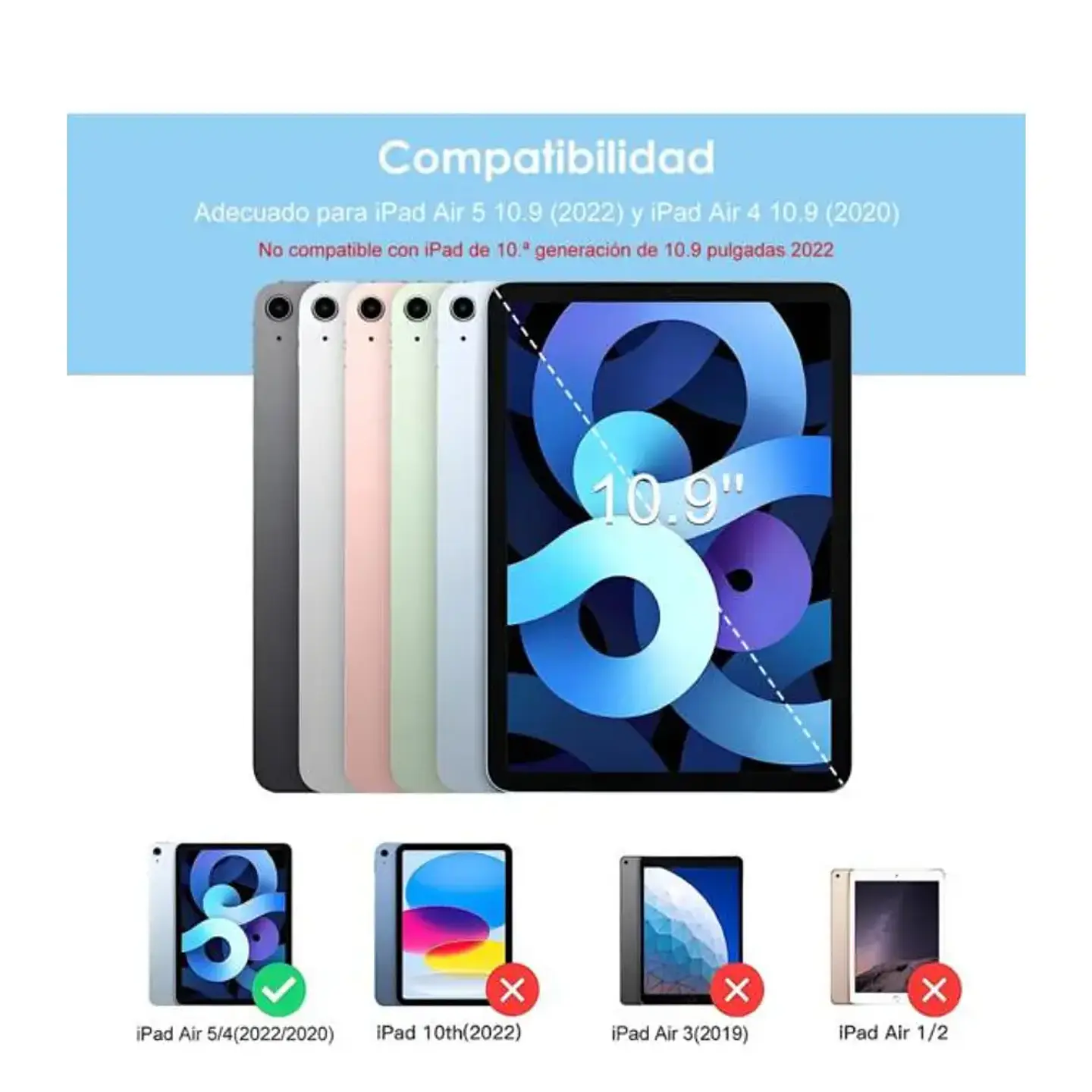 Funda Smart Cover Con Ranura Para iPad Air 10.9 4ta 5ta Generacion 2