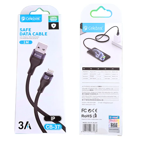 Cable Celebrat Trenzado de Carga Rápida USB-Lightning