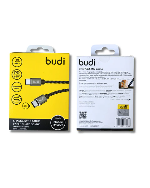 Cable Para iPhone Android Reforzado 3m Carga Rápida 65w