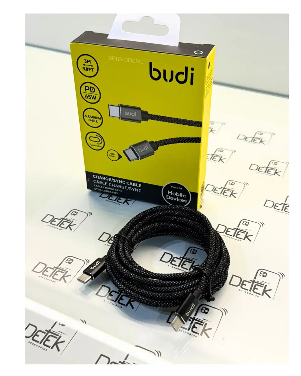 Cable Para iPhone Android Reforzado 3m Carga Rápida 65w 4