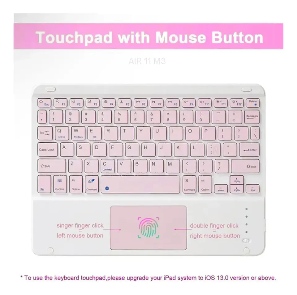 Funda Con Teclado Español Touchpad Para iPad Air 10.9 4ta 5ta Generacion  14