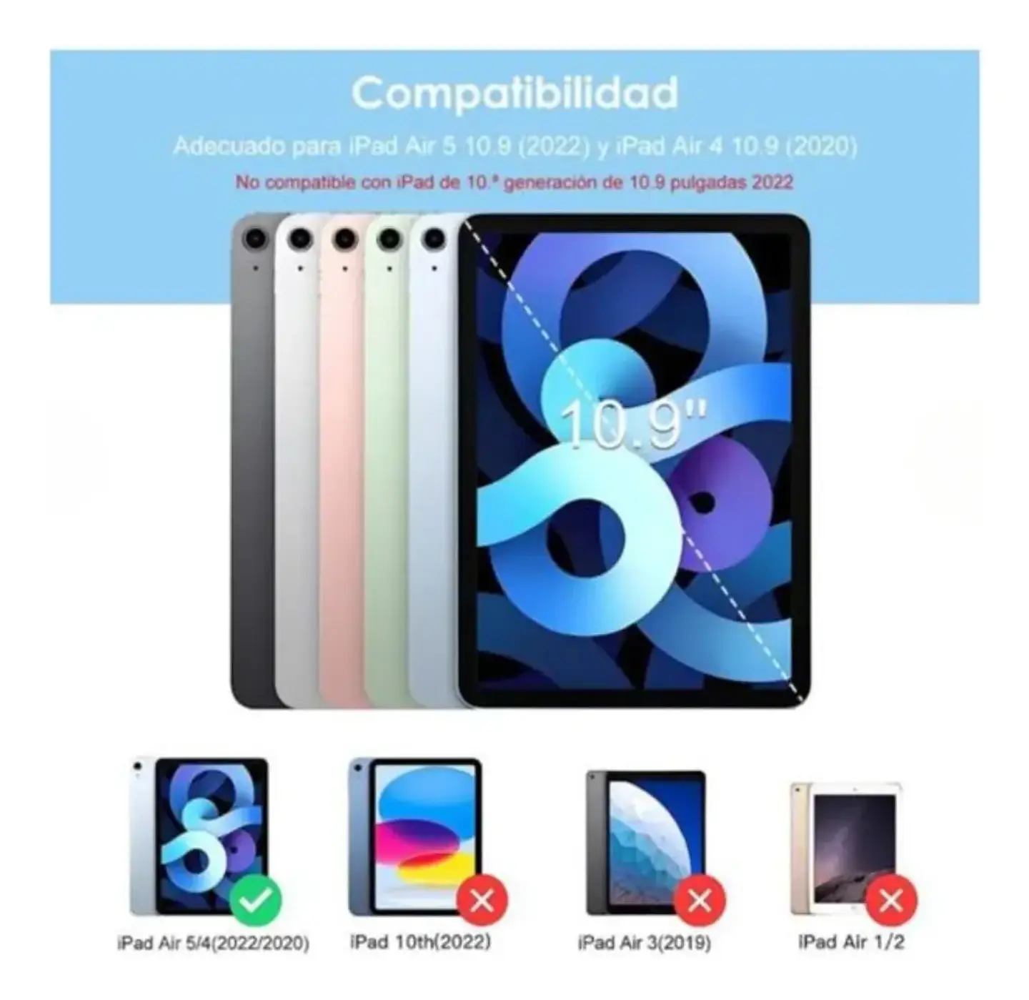 Funda Armadura Antigolpes para iPad Air 10.9 4ta 5ta Generacion  2
