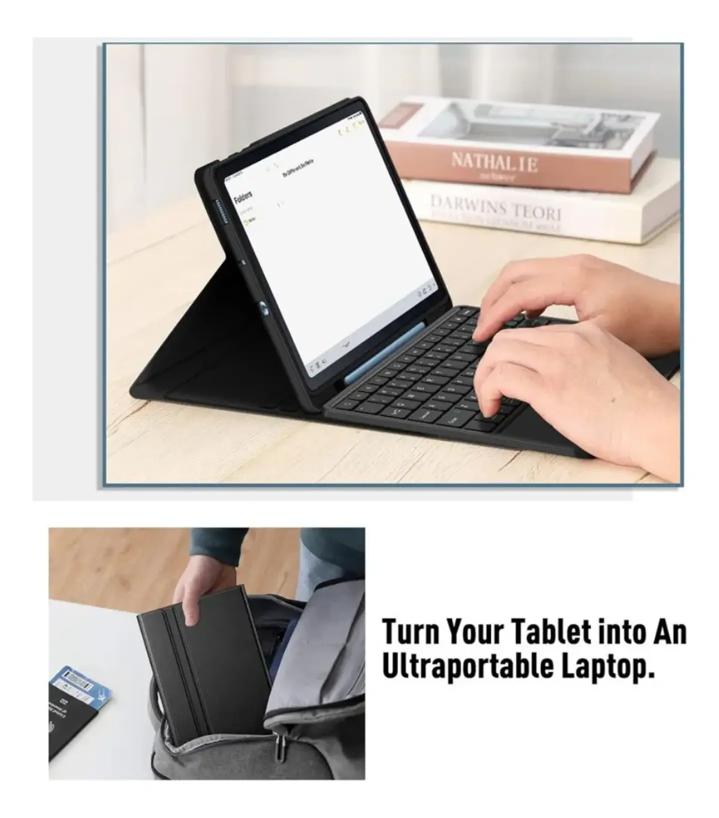 Funda Con Teclado Español Touchpad Para Samsung S6 Lite 10.4 6