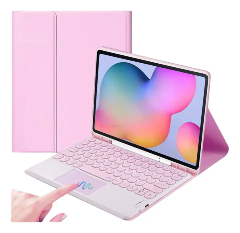 Funda Con Teclado Español Touchpad Para Samsung S6 Lite 10.4 7